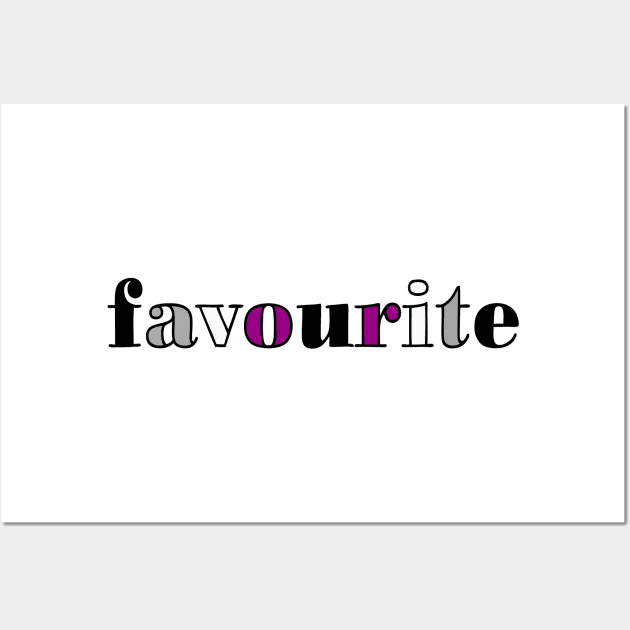 favourite - You are my favourite (asexual flag colours) Wall Art by WHIZZME